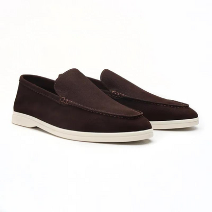 Moreno | Mocassini slip-on con suola bianca da uomo