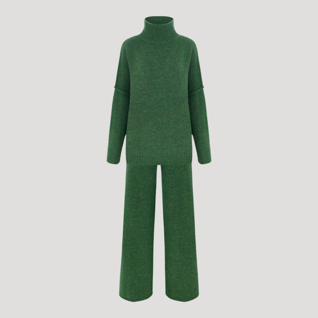 Gina | Completo Donna in Maglia Pullover Oversize e Pantaloni Larghi