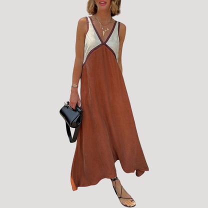 Maria Rosa | Abito lungo fluido ampio elegante