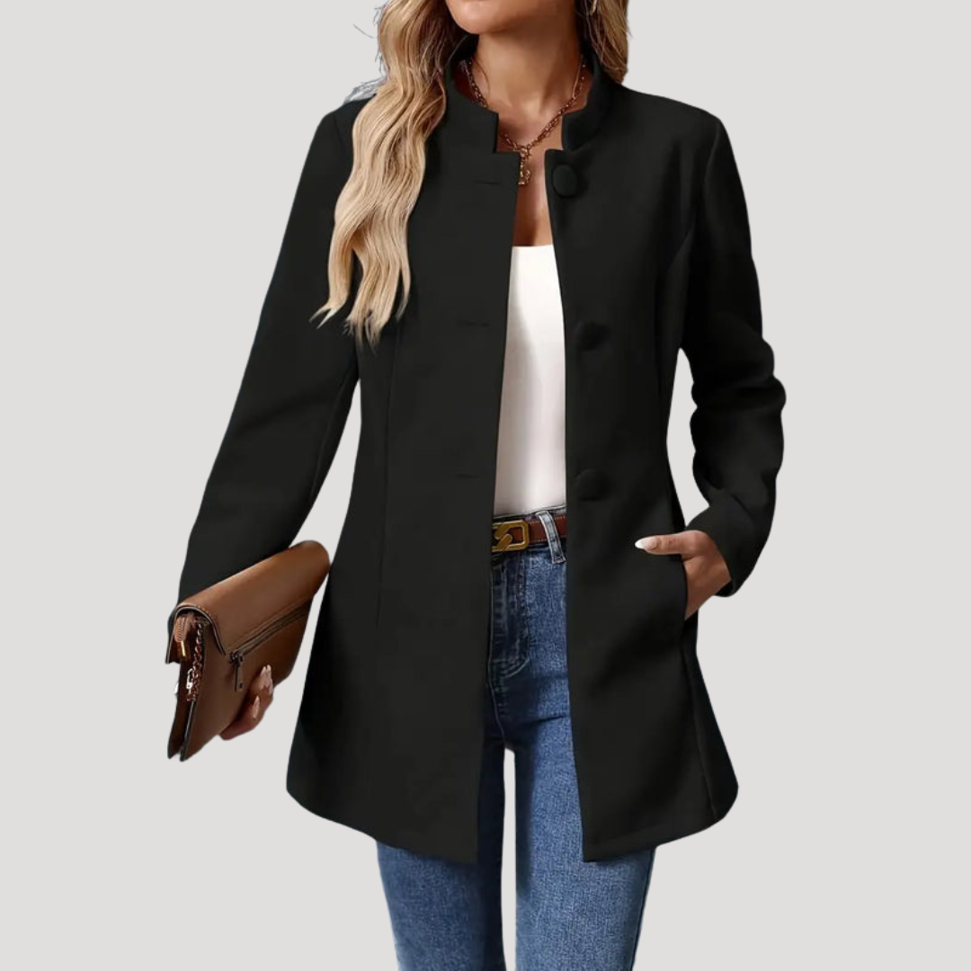 Wanda | Cappotto Donna Buttonato con Collo Alto