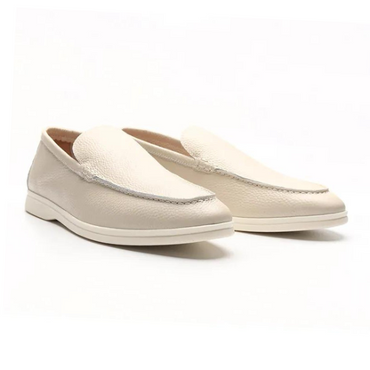 Moreno | Mocassini slip-on con suola bianca da uomo
