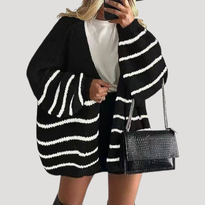 Hortense | Gilet Oversize Donna in Maglia Aperto Davanti