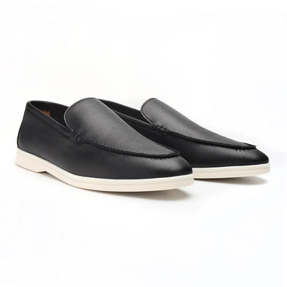Moreno | Mocassini slip-on con suola bianca da uomo