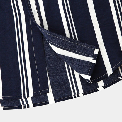 Manuel | Camicia a righe verticali a maniche corte da uomo