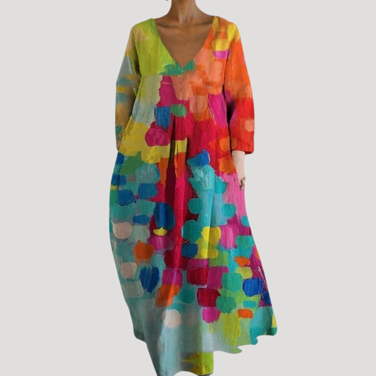 Maria Teresa | Robe midi floreale elegante con tasche