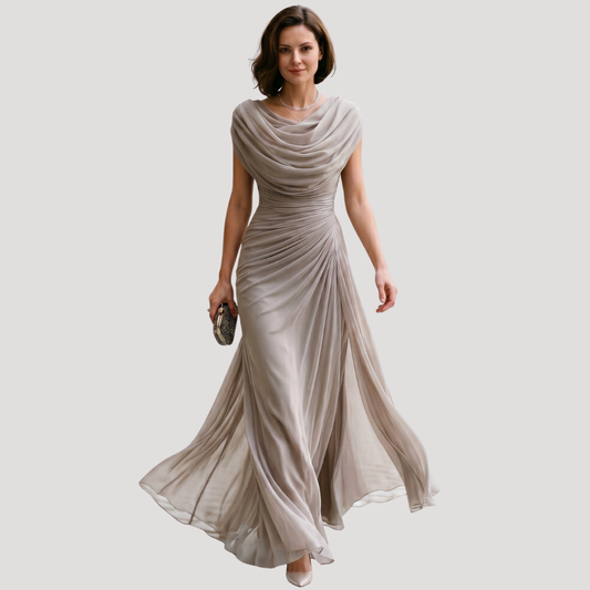 Ruby | Abito Lungo Donna Drappeggiato Fluido Elegante