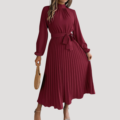 Anais | Abito lungo plissettato elegante da cerimonia