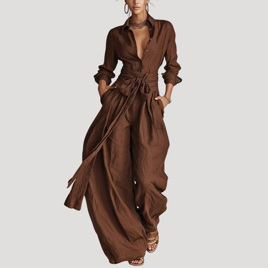 Salome | Completo Donna Camicia e Pantaloni Larghi