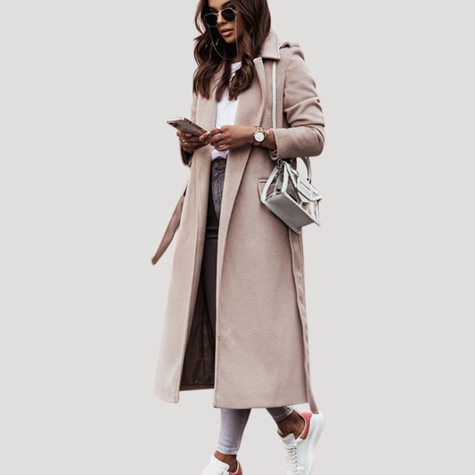 Rosa Maria | Cappotto Lungo Donna con Cintura da Annodare