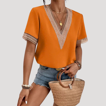 Laura | Blusa Donna Leggera in Pizzo per l'Estate