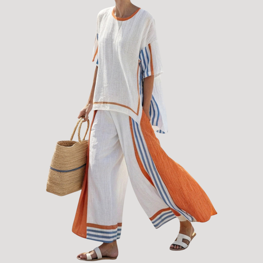 Nicoletta | Completo Donna Estate Casual Pantaloni Larghi