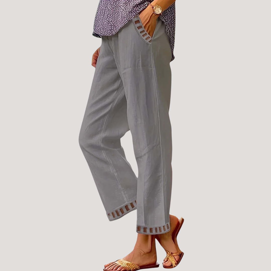 Mila | Pantalone Dritto Donna Confortevole con Tasche