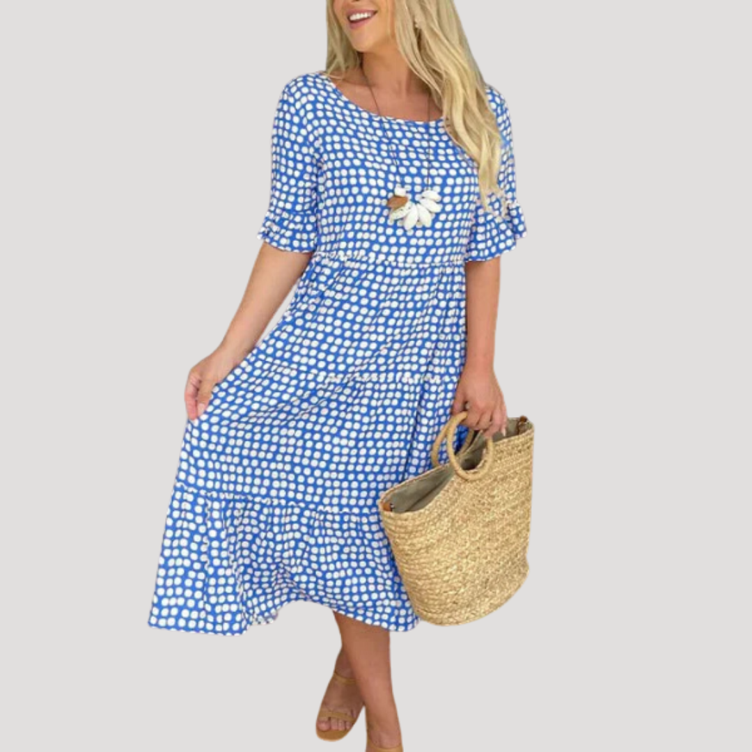 Consuelo | Robe midi donna fluida a pois
