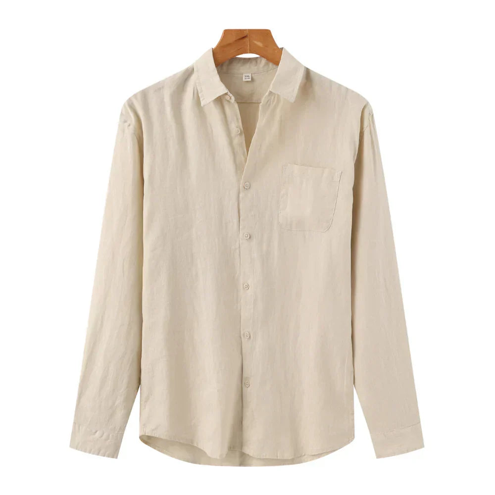 Andrea | Camicia a maniche lunghe con taschino da uomo
