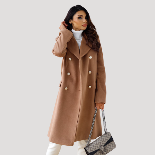 Aurelia | Cappotto Lungo Donna in Lana a Doppiopetto