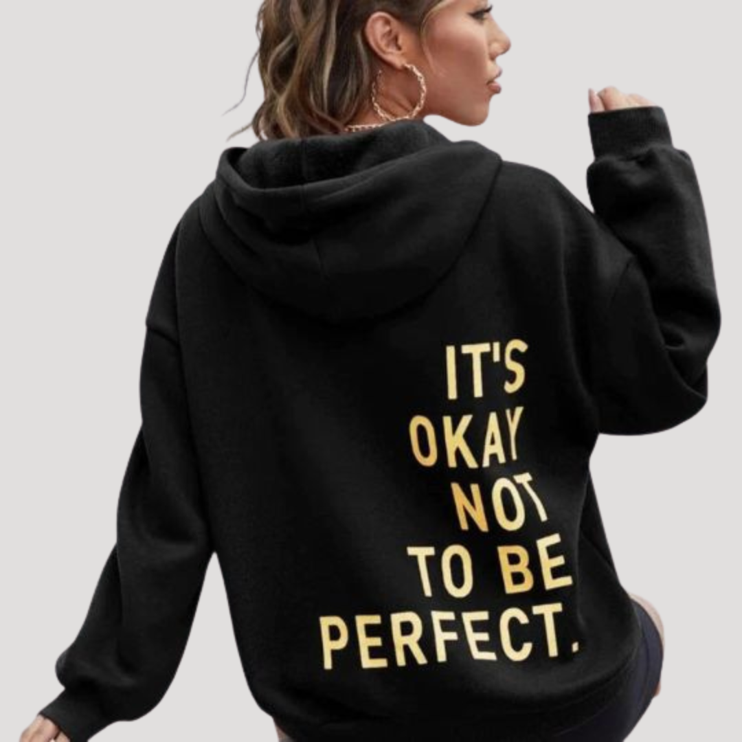 Camille | Felpa Donna Oversize con Cappuccio Motivo Grafico