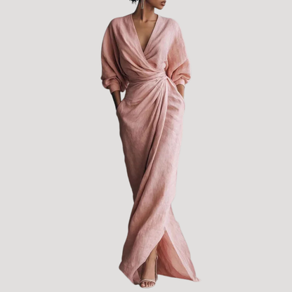 Daphne | Robe Portefeuille Donna Drapée Lunga Elegante