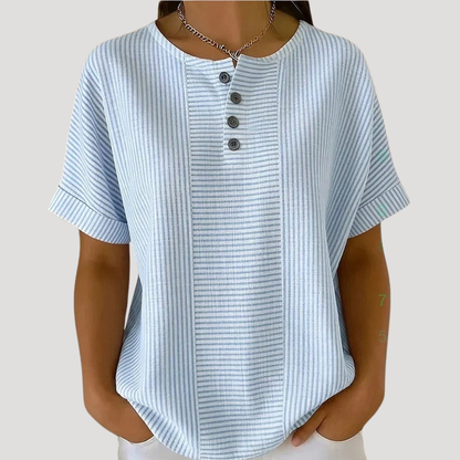 Valentina | Blusa Donna A Righe Con Bottoni