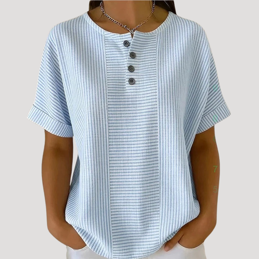 Valentina | Blusa Donna A Righe Con Bottoni