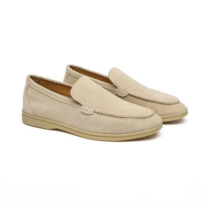 Osvaldo | Mocassini effetto camoscio slip-on con suola in gomma da uomo