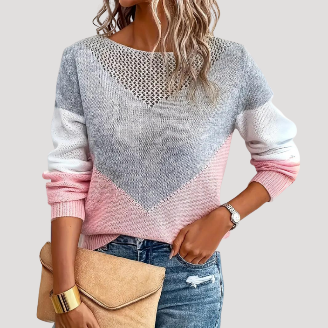 Margaux | Maglione Donna in Maglia con Motivi Geometrici