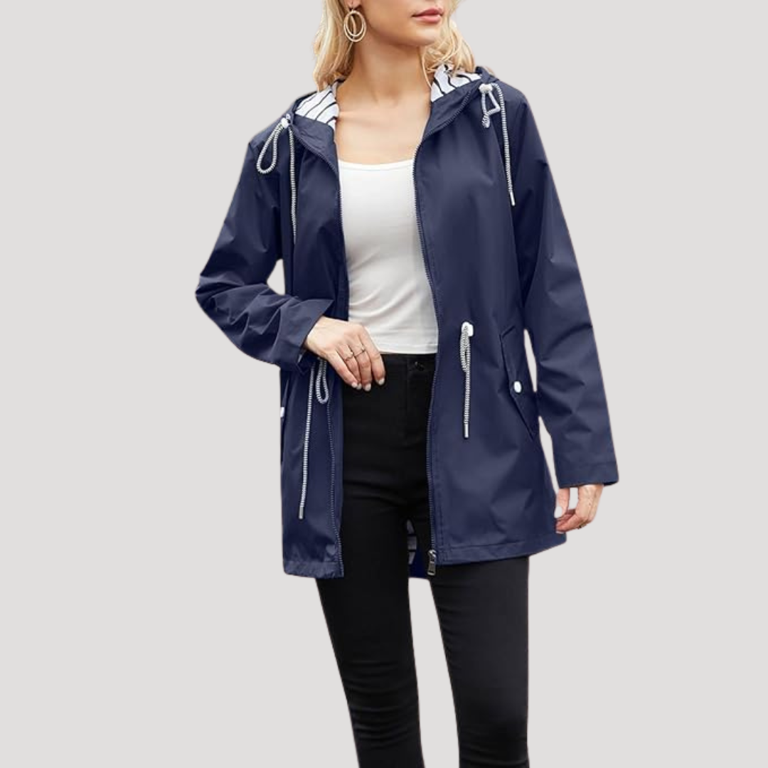 Asia | Giacca Donna Zip con Cappuccio e Corda di Regolazione
