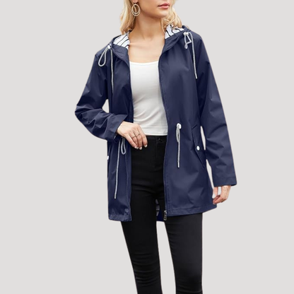 Asia | Giacca Donna Zip con Cappuccio e Corda di Regolazione