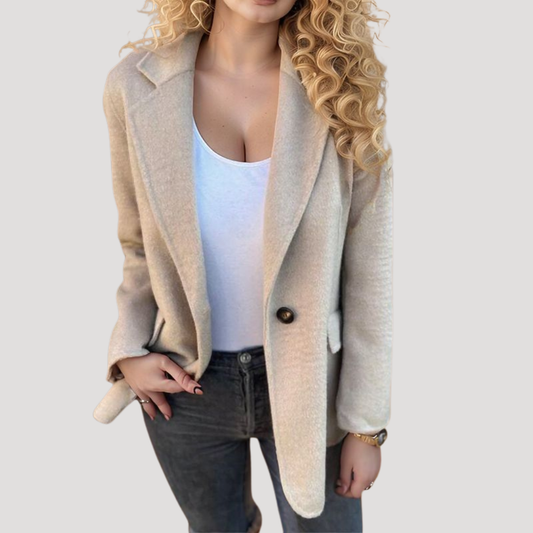 Lina | Blazer Lungo Donna a Bottone Singolo