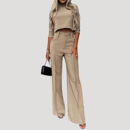 Amalia | Completo Coordinato Donna Top Corto e Pantalone Largo