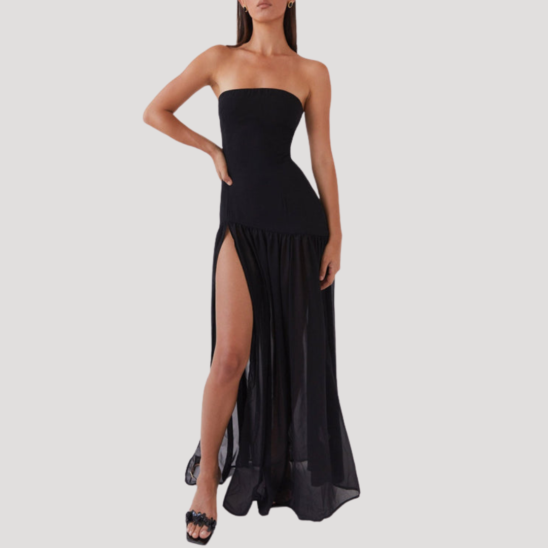 Anne Sophie | Robe Lunga Bustier Donna Elegante Con Fessura Alta Da Sera