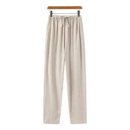 Enzo | Pantaloni a gamba dritta con coulisse e vita elastica da uomo