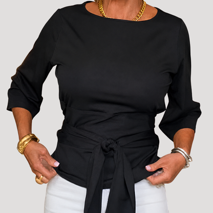 Ester | Top Donna Adattato con Nodo in Vita