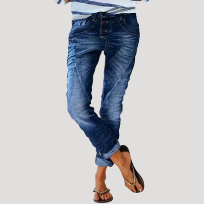 Emma | Jeans Slim Donna Effetto Lavato Vintage