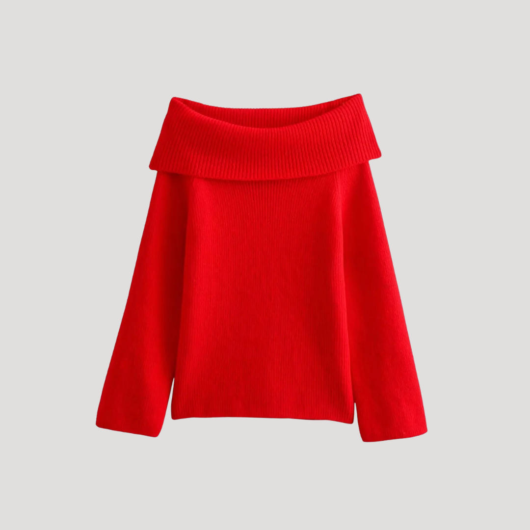 Fatima | Maglione Donna A Costine Con Spalle Scoperte