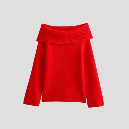 Fatima | Maglione Donna A Costine Con Spalle Scoperte