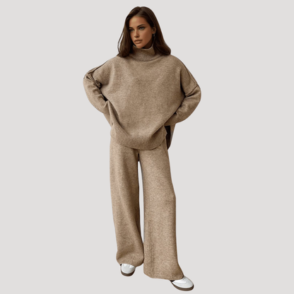 Monique | Completo Donna Oversize in Maglia con Pantaloni Larghi