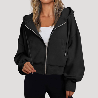 Severine | Giacca Donna con Cappuccio Maniche A Sbuffo Casual