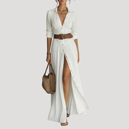 Silvana | Abito Camicia Lungo Donna Bottonato