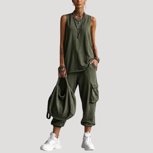 Clementine | Completo Cargo Donna Senza Maniche Casual