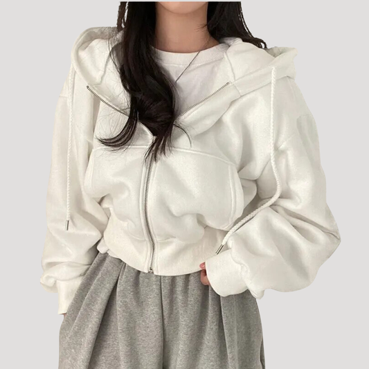 Josette | Giacca Corto Donna con Cappuccio e Zip