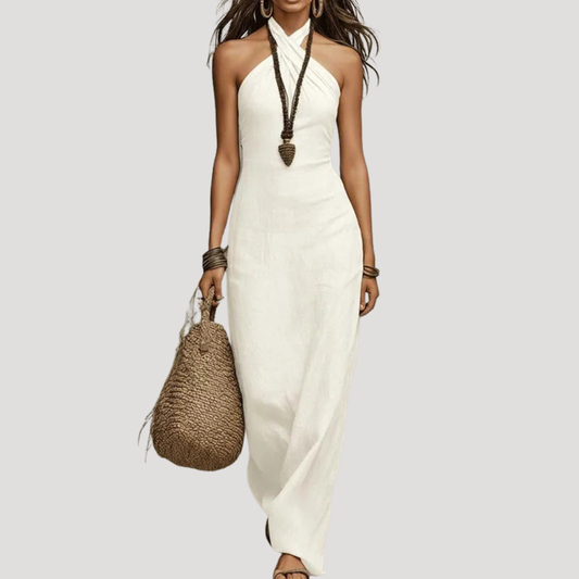 Jeanne Marie | Robe Lunga Donna Schiena Nuda Bohémien Elegante