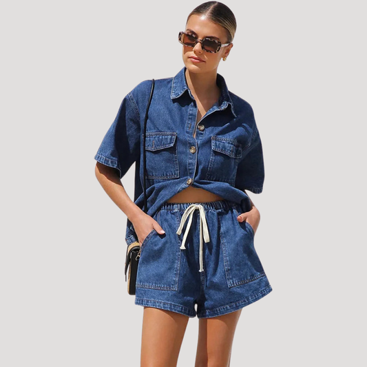 Agnese | Completo Denim Donna Corto Estate