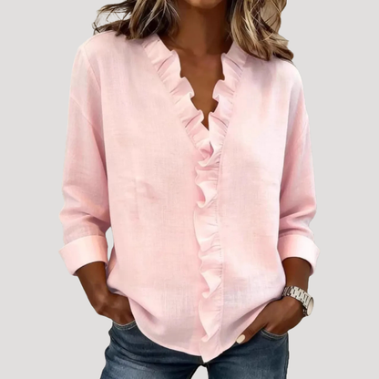 Simona | Blusa Femminile Elegante con Volant