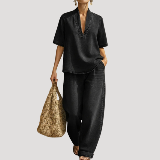 Bianca | Completo Denim Donna Taglio Ampio Casual