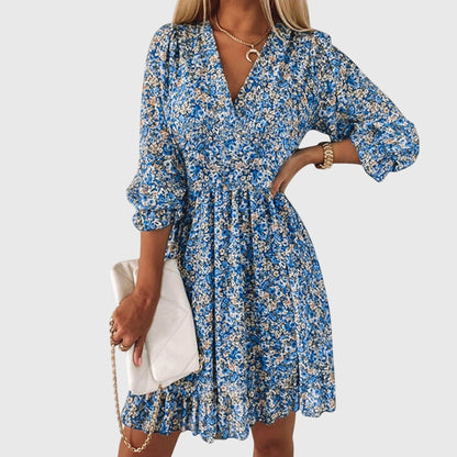 Ava | Abito Corto Donna Bohémien Chic Stampato Floreale