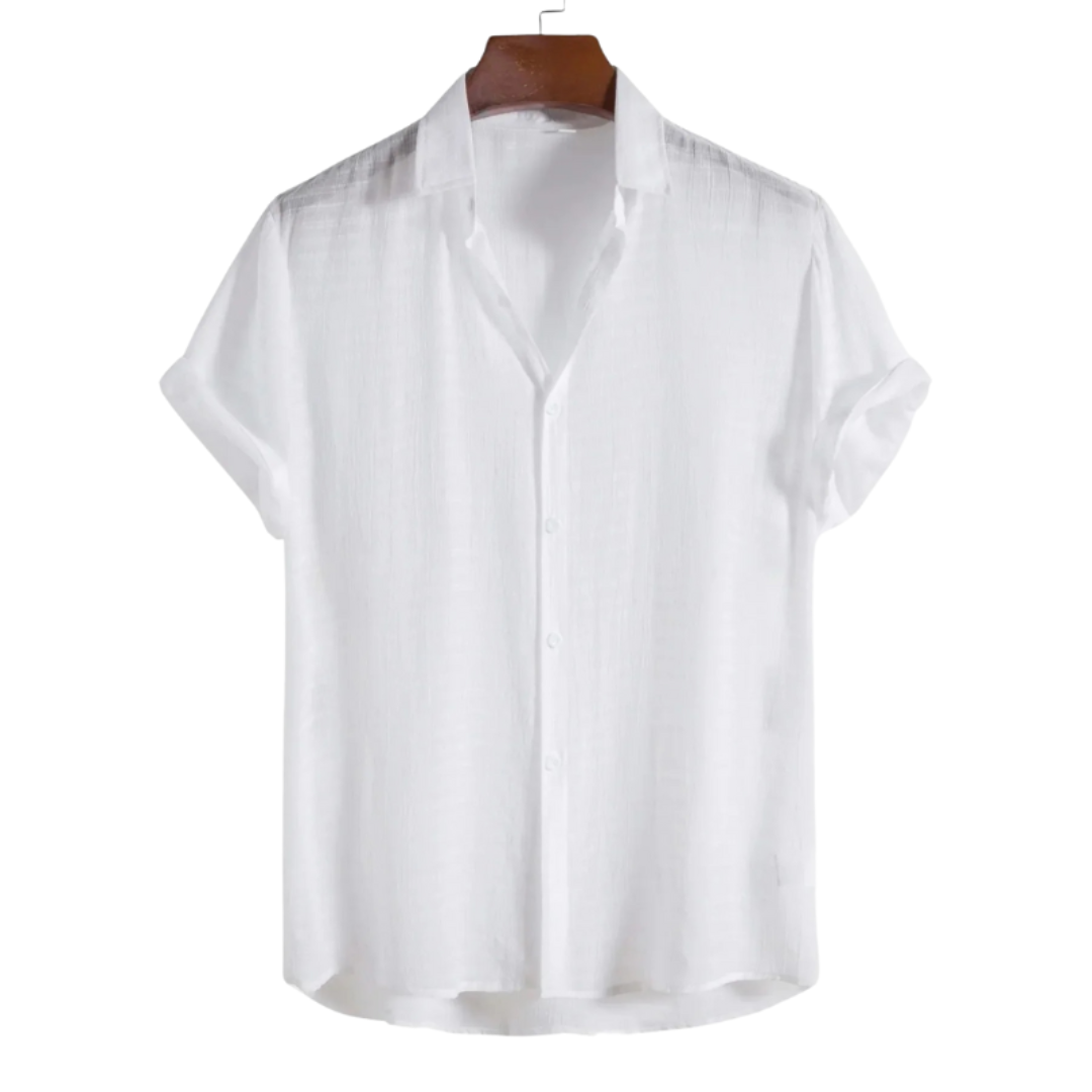 Mario | Camicia a maniche corte con colletto e bottoni da uomo