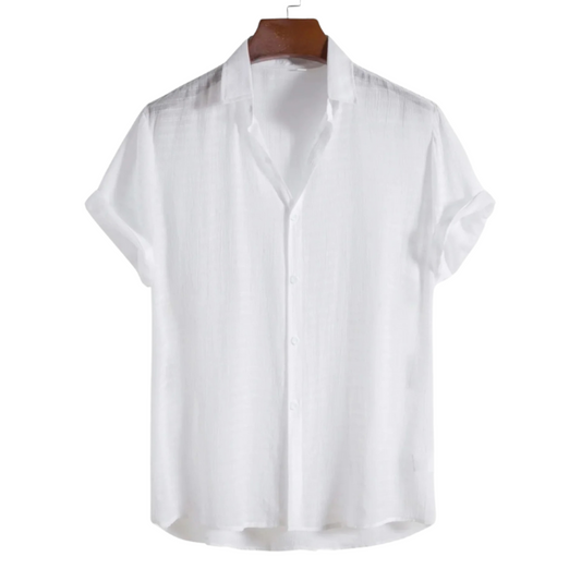 Mario | Camicia a maniche corte con colletto e bottoni da uomo