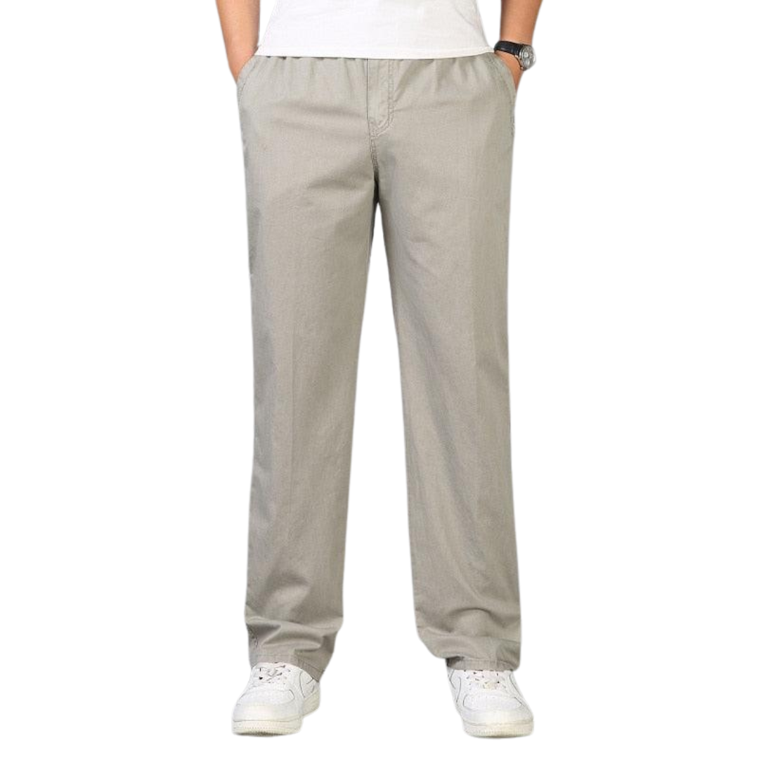 Cesare | Pantaloni dritti con elastico in vita e tasche laterali da uomo