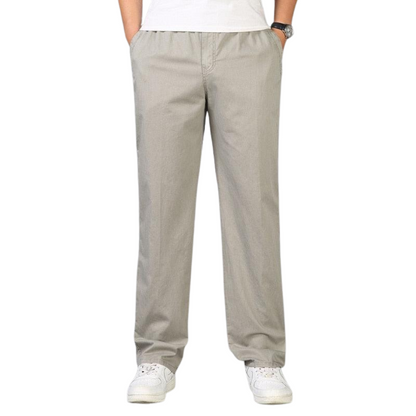 Cesare | Pantaloni dritti con elastico in vita e tasche laterali da uomo