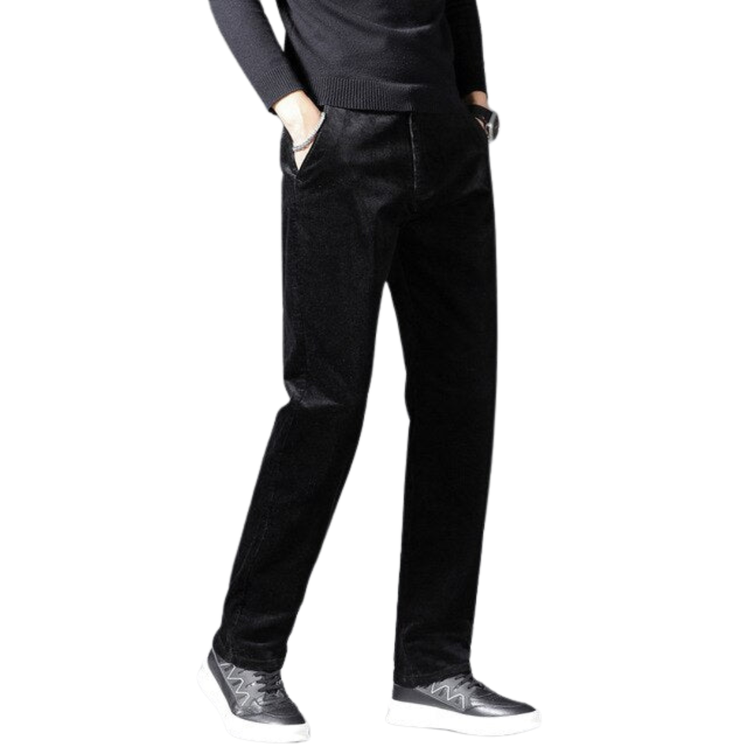 Marcello | Pantaloni effetto velluto a coste a vita media da uomo